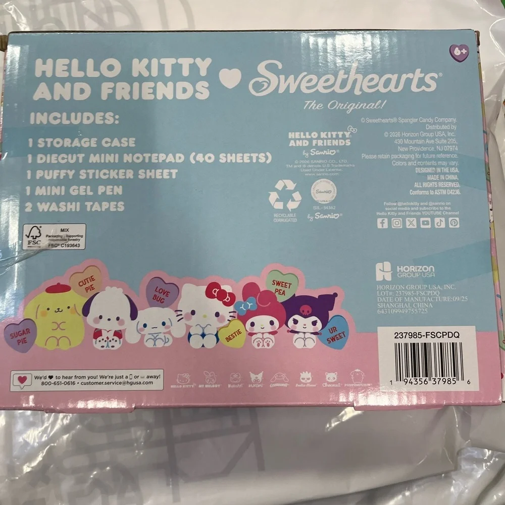 Sanrio Hello Kitty Mini Desk Essentials Case - Pink and Red